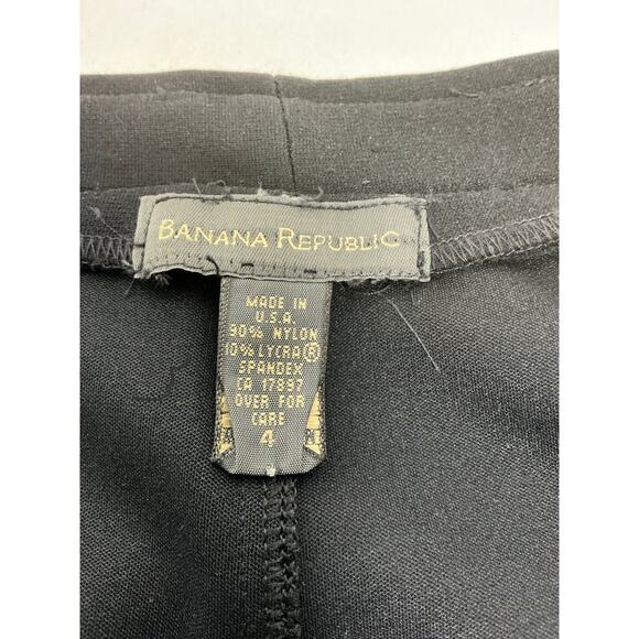 BANANA REPUBLIC black front button skirt -Size 4 - Picture 5 of 7